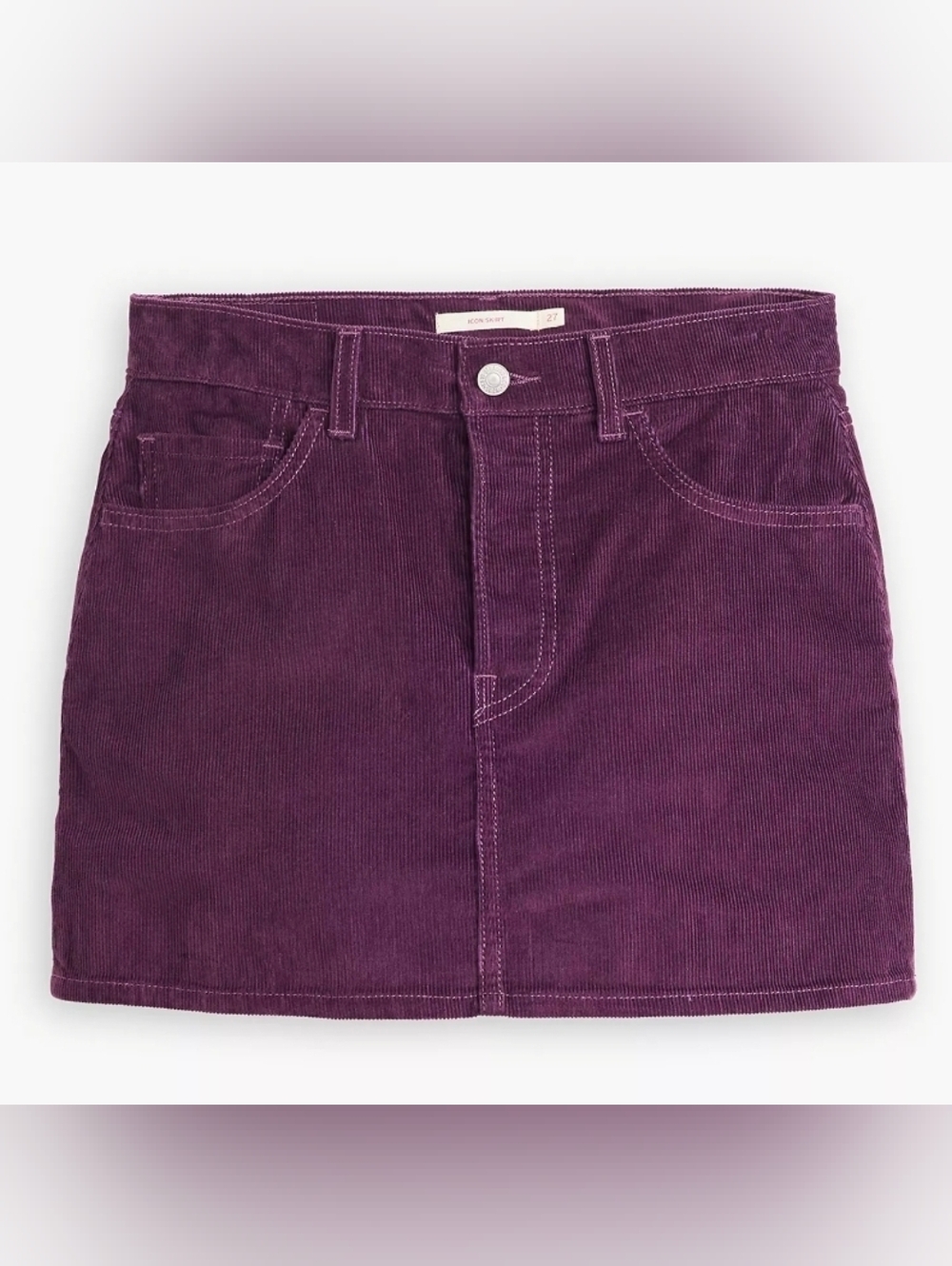 Levi's Mini Skirt Purple Corduroy Size 30